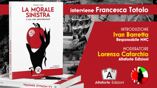 Presentazione del libro – “La morale sinistra” di Francesca Totolo