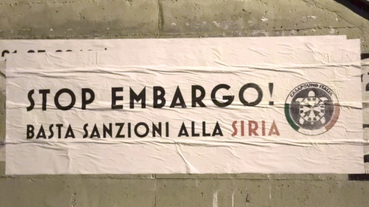 STOP EMBARGO! BASTA SANZIONI ALLA SIRIA